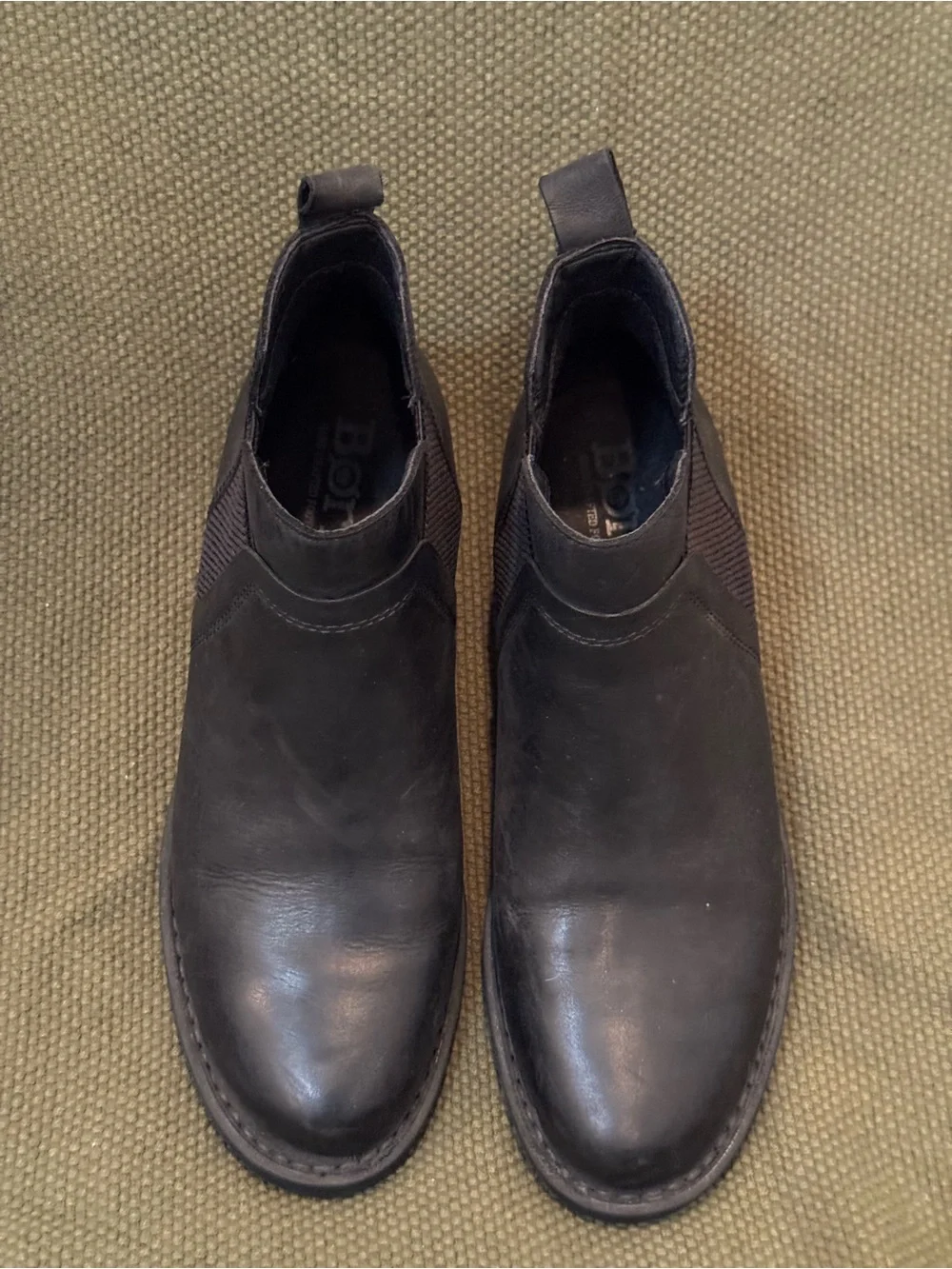 Børn Brenta Black Leather Chelsea Ankle Boots Women’s 8M
